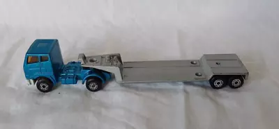 Vintage Matchbox Silver 1981 Low Bed Trailer & Blue 1980 Articulated Truck • £5