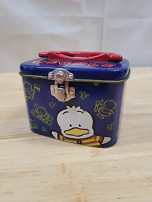 Sanrio Pekkle Tin Case Lunch Box Japan Canister Vintage Anime Collector Chest • $16.74