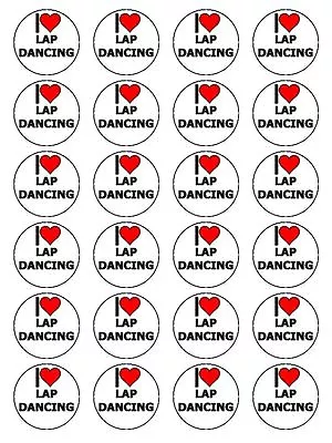 £2.66 • Buy X24 1.5  I Love Lap Dancing Cupcake Topper On Edible Rice Paper