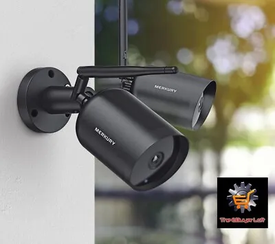 2 Pack Merkury Innovations 1080p Smart Outdoor Security Camera • $90.40