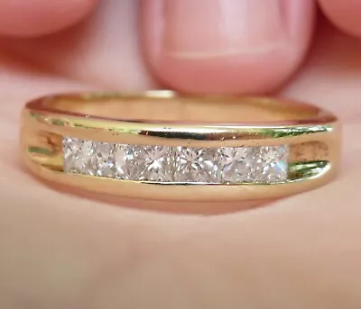 14k Vs Natural 3/4 Ct Diamond Mens Wedding Anniversary Quality Ring Thumb Band • $499
