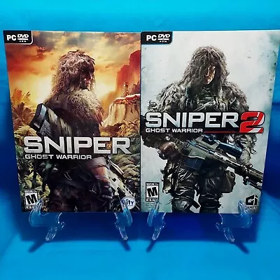 Lot Of 2 - Sniper Ghost Warrior 1 & 2 - PC *Sealed! *New! *Free Shipping! • $14.95