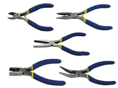 5 Piece Mini Miniature Size Needle Nose Long Bent Dikes Cutters Pliers Tool Set • $40.99