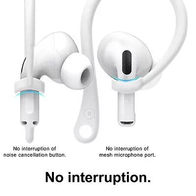 $6.13 • Buy 3 Pairs Silicone Ear Hook For Air Pods Pro Anti-Slip Cover Holder Accessories