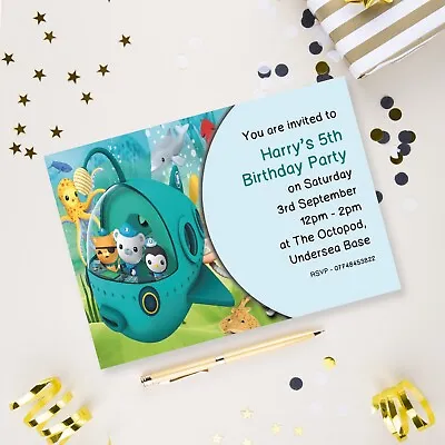 Octonauts 10 Personalised Birthday Party Invitations • £6.99