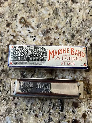 Marine Band M. Hohner  C  Harmonica No. 1896 Germany NOS • $15