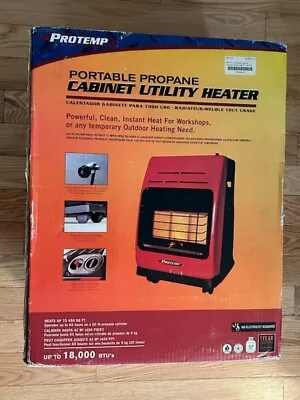 Protemp 18000 Btu Cabinet Space Heater Propane Portable Heater 4900103 New • $110