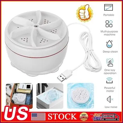 3in1 Washing Machine Portable Personal Rotating Ultrasonic Turbine Washer USB • $11.25