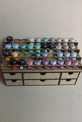 Paint Stand 40 Pots Rack Storage Workshop Tidy Wargames Citadel Table Top Paints • £29.95