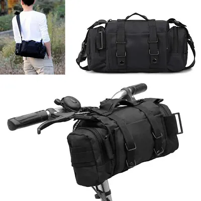 Bicycle Handlebar & Seat Bag Cycling Pack Bike Cylinder Saddle Bag Accessories • $17.99