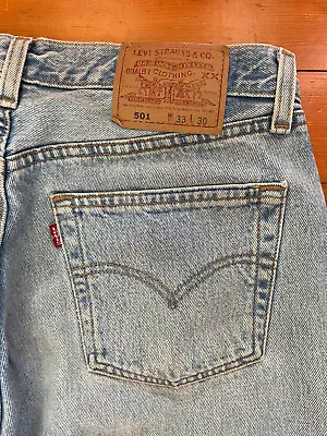 Vintage Levis 501 Light Wash 33 Waist • $30