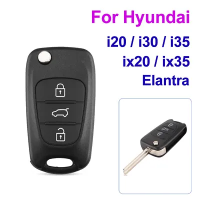 $6.99 • Buy AU 3 Button Flip Key Remote Case/Shell/Blank For Hyundai I30 I20 Elantra