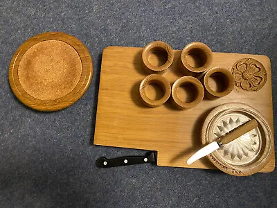 Antique Ben Oxley  Windsor Oak Set  Cheese Board Butter Dish Etc Reduced • £40