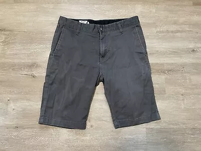 Volcom Men's Shorts Size 30 Gray Chino Flat Front Casual Beach Corpo Class • $16.99