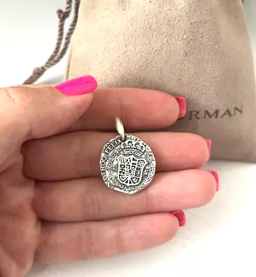 David Yurman Sterling Silver Shipwreck Coin Men's Pendant Amulet • $249.99