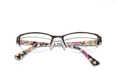 Vera Bradley Brooklyn Suzany Brown Semi Rimless Eyeglasses Rx Girls 49-17-130 • $22.72