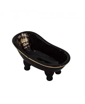 Black Gold Soap Dish Holder Ceramic Bathroom Decor Accessory Le Bain - • £16.99