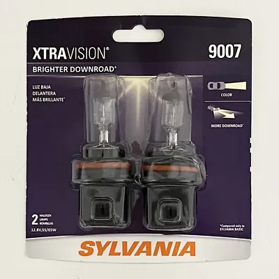 Sylvania 9007 XtraVision High Performance Halogen Headlight Pair Set 2 Bulbs • $17.99