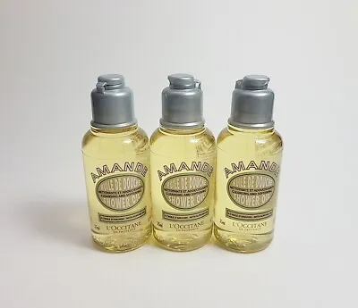 3x L'Occitane Almond Cleansing And Softening Shower Oil 1.2 Fl. Oz/35 ML Each • $13.19