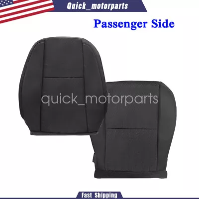 Passenger Bottom &Top Cloth Seat Cover Black For 07-14 Chevy Silverado 1500 2500 • $61.23