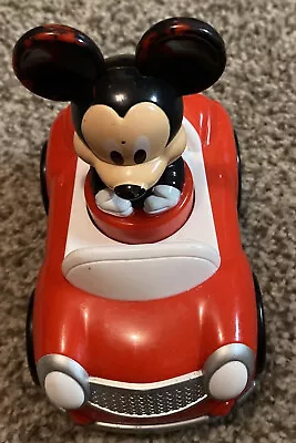 Disney Mickey Mouse Hap P Kid Push & Go Red Racer Toy Car Vehicle Works • $7