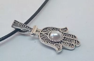 Hand Of Fatima Protection Pendant  Necklace Goth  Alternative Jewellery • £4.95