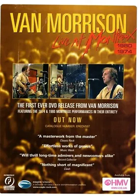 Framed Magazine Advert 11x9  Van Morrison : Live At Montreux Dvd • $28.58