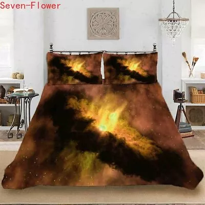 Gradient Conceal 3D Printing Duvet Quilt Doona Covers Pillow Case Bedding Sets • $79.20