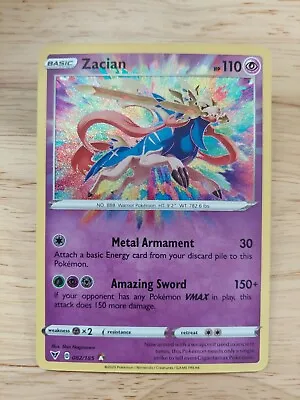 $4.99 • Buy Zacian 082/185 Vivid Voltage NM Holo Foil Amazing Rare Pokemon Card