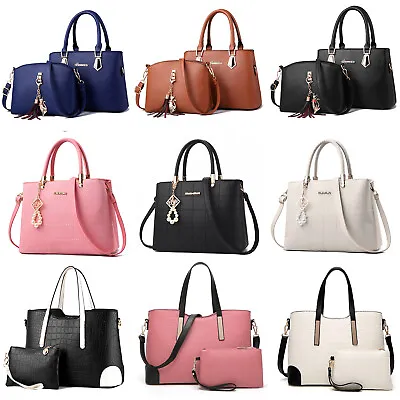 Tote Bags PU Leather Purses Handbags For Women Ladies Top Handle Shoulder Bags • $16.90