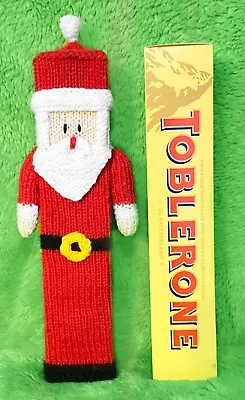 KNITTING PATTERN - Father Christmas Santa Inspired Toblerone Cover Holder 32 Cms • £3.25