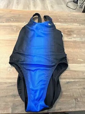 Nike Swimsuit Womens Size 6 One Piece Black And Blue • $18