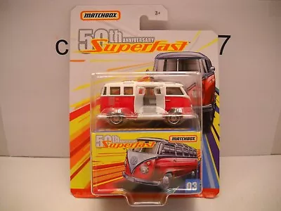 Matchbox Superfast 50th Anniversary '59 Volkswagen 23 Window Microbus Open Doors • $15