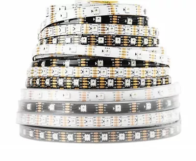 Strip Lighting Black White PCB Background LED Lights Lamps 1-5 Meter Dual Signal • $11.99