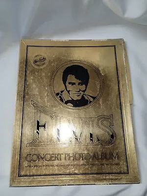 Elvis Presley Vintage 1977 Box Car Enterprises Concert Photo Album In Gold Box!! • $26.99