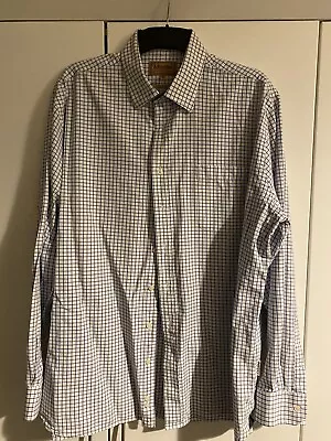 Schoffel Shirt 18 ” Blue Check 50” Chest . Country Wear At It’s Best • £5