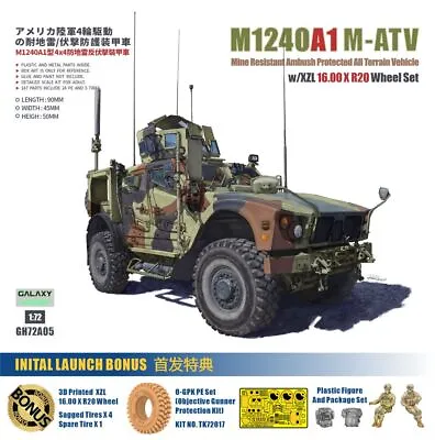  GALAXY HOBBY GH72A05 1/72 M1240A1 (M-ATV) MRAP W/O-GPK • $18.38