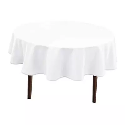  Round Tablecloth 60 Inch - Waterproof Stain Resistant 60 Inch Round White • $21.80