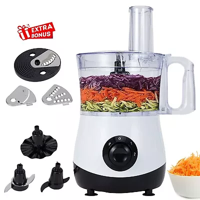 Food Processor Chopper 1.2L Vegetable Fruit Slicer Shredder Dough Whisk Mixer • $77.99