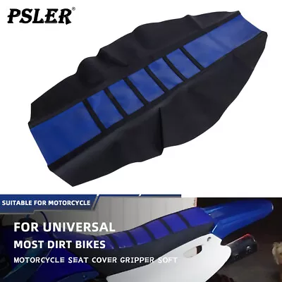 Universal Gripper Ribbed Skin Seat Cover For Suzuki Yamaha Honda Dirt Pit Bike • $16.99