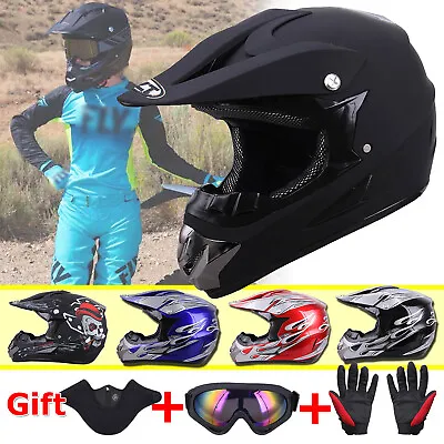 DOT Adult Motocross ATV Dirt Bike UTV Off Road Helmet / Goggles / Gloves / Mask • $44.64
