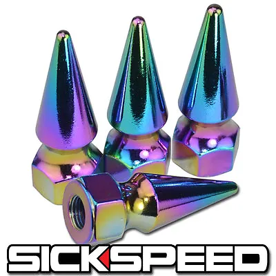 4pc Sickspeed Spiked Bolt For Engine Bay Dress Up Kit 10x1.25 P2 Neo Chrome • $12.88