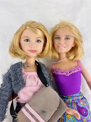 Vintage 1987 Mattel Mary Kate & Ashley Olsen Twin Fashion Dolls 10” Lot Of 2 • $23.33