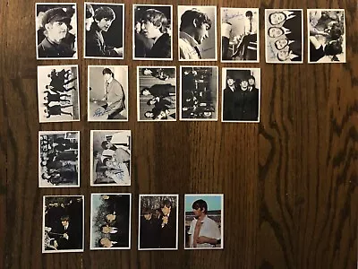 BEATLES B&W + COLOR TRADING CARDS Lot Of 18 Cards Good Condition • $10