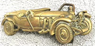NOS - Vintage ANTIQUE CAR Solid Brass Belt Buckle - 1970'S - MERCEDES BENZ  RARE • $30