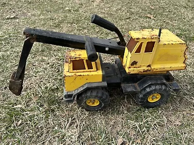 Vintage Tonka Turbo Diesel Steel Back Hoe Excavator Shovel Truck XMB-975 16” • $39.99