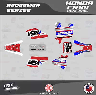 Graphics Kit For Honda CR 80 1993 1994 1995 CR80 Redeemer Series - Red Blue • $65.99