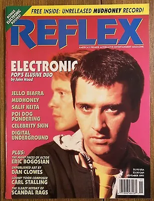 ELECTRONIC Reflex Magazine + POSTER November 1991 + MUDHONEY Flexi Disc MINTY! • $45