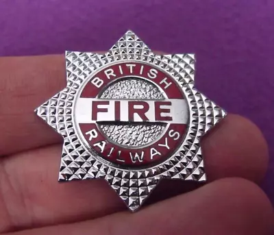 Vintage Obsolete British Railways Fire Officers Metal Cap Badge.      Bb1 • £27.50