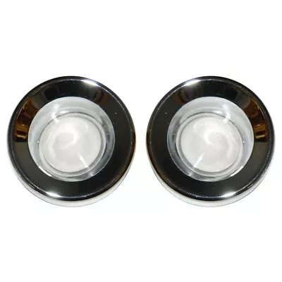 1967 1968 Mustang Overhead Console Map Light Lenses & Bezels Pair Coupe Fastback • £83.54